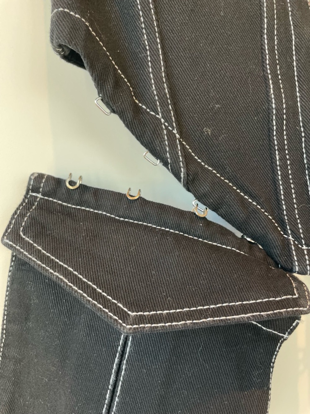 Dion Lee Black Denim Corset Bustier w/ Contrast Stitching Size M AUS 10/US 8 NWT - Picture 8 of 8